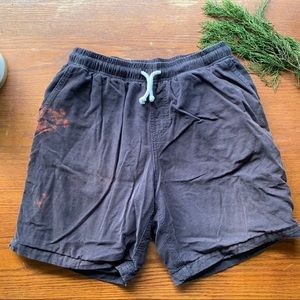 Blue mollusk corduroy shorts with flaw